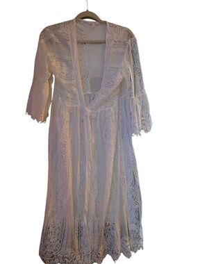 Maurices White Lace Robe/ Cover up